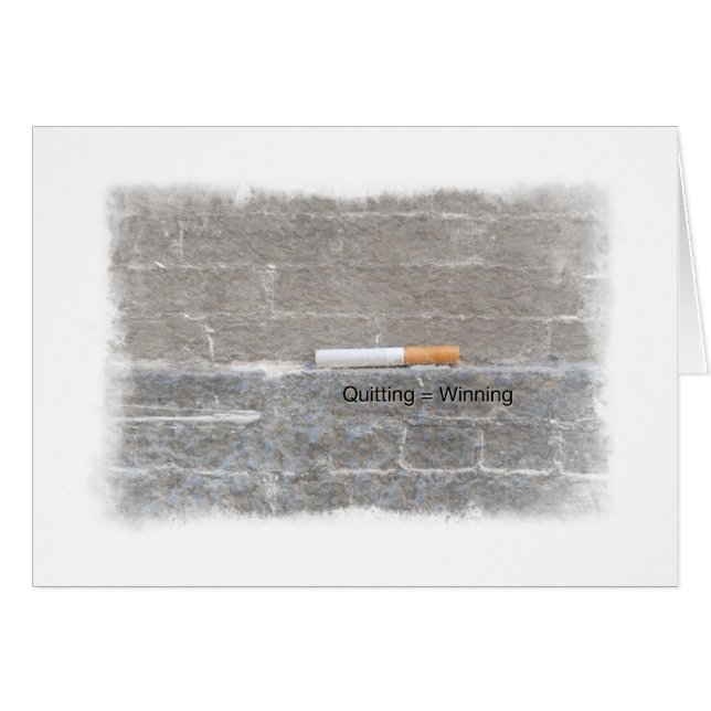 Cartão Sair Igual a Ganhar Parar de Fumar (Frente Horizontal)