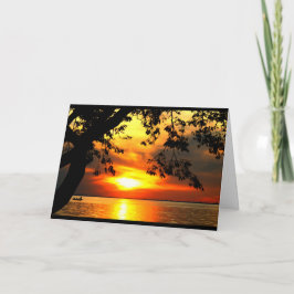 Cartão Sair Para O Humor De Aposentação Sunset