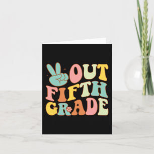 Cartão Sair Quinta Série Groovy Último Dia Escola 5ª Séri