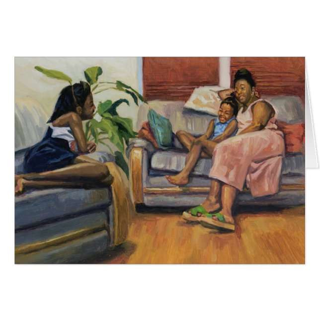 Cartão Sala de estar 2000 da sala de visitas (Frente Horizontal)