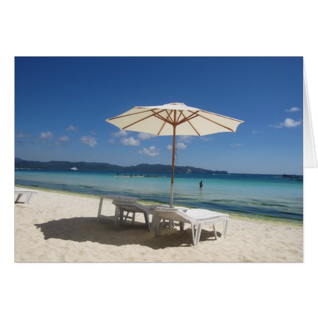 Cartão sala de guarda-chuva branca (Frente Horizontal)