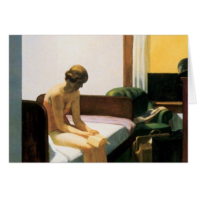 Cartão Sala de hotel de Edward Hopper (Frente Horizontal)