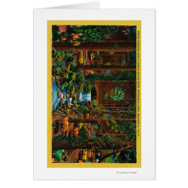 Cartão Sala de Jantar Brookdale LodgeBrookdale, CA (Frente)