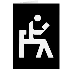 Cartão Sala de leitura da biblioteca