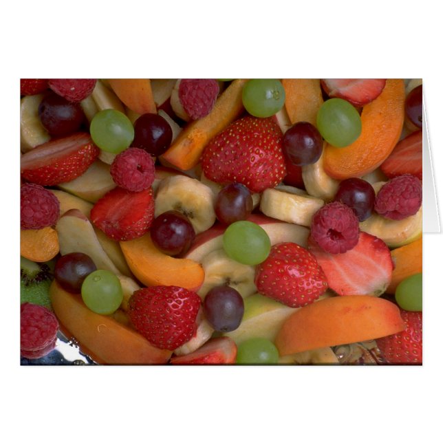 Cartão Salada de fruta, fim-acima (Frente Horizontal)