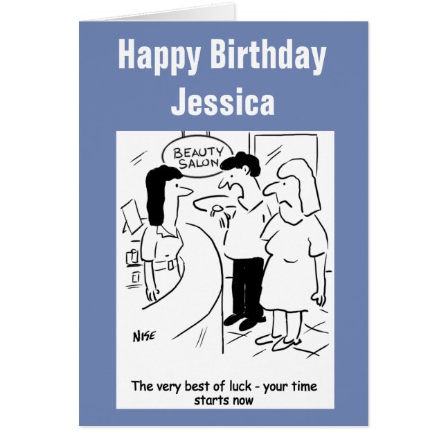 Cartão Salão de beleza - seu tempo começa... agora! (Frente)