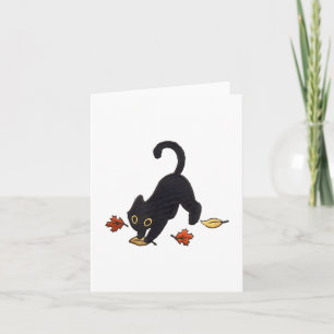 Cartão Salas de Salto de Gato Preto Cinto/1
