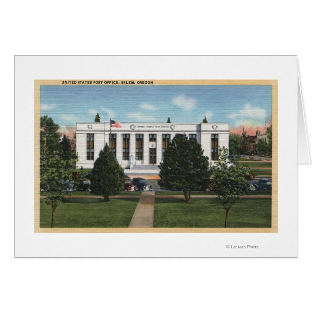 Cartão Salem, OregonPost Office ViewSalem, OU (Frente Horizontal)