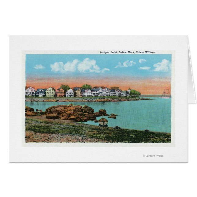 Cartão Salem Willows View do Juniper Point e Salem (Frente Horizontal)