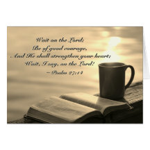 Salm 27:14 Aguarde o Senhor, Bíblia Verse Card