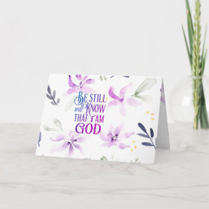 Cartão Salm 46:10 Fique quieto e saiba que eu sou DEUS