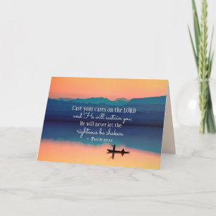 Cartão Salm 55:22 Caste as tuas preocupações com o LORD