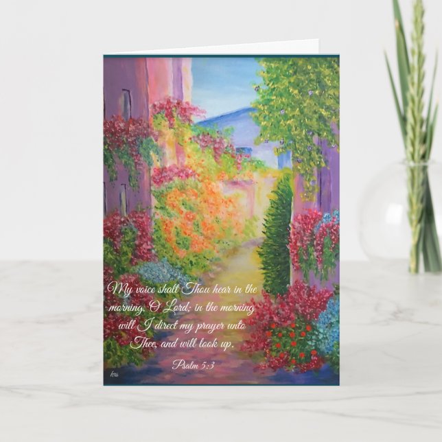 Cartão Salm 5:3 (Frente)