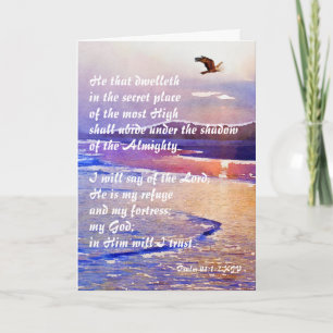 Cartão Salm 91:1-2 Ele que morava no lugar secreto