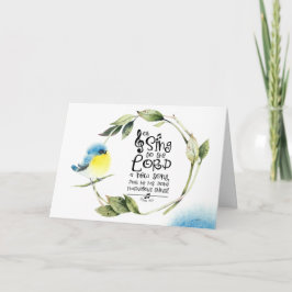 Cartão Salm 98:1 Cante ao Senhor uma Bíblia de Música Nov