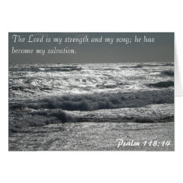 Cartão Salmo 118:14 - O Senhor é a minha força
