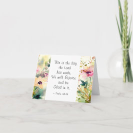 Cartão Salmo 118:24 Este é o dia em que o Senhor fez Bíbl