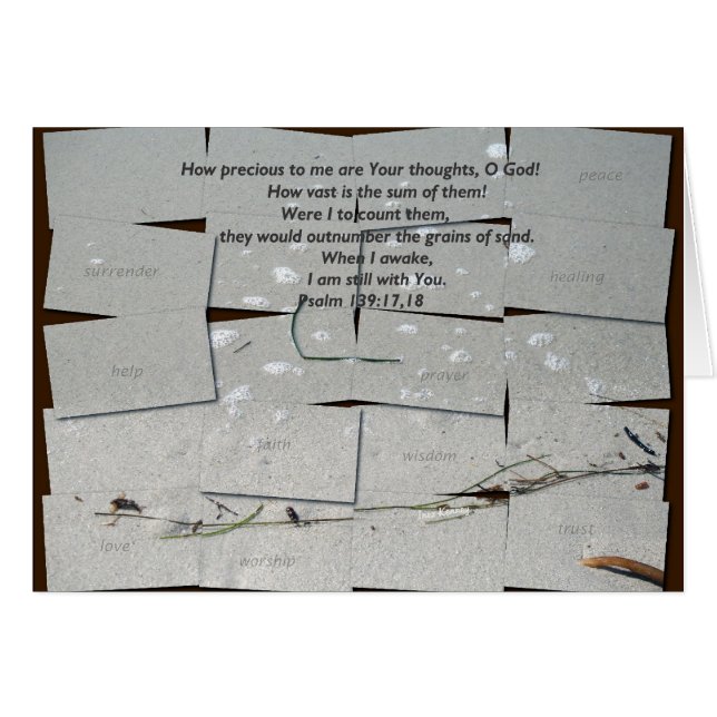 Cartão Salmo 139:17,18 (Frente horizontal)