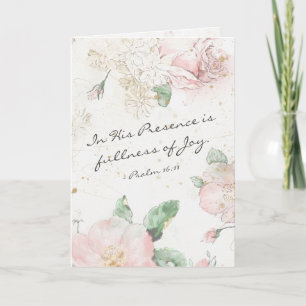 Cartão Salmo 16:11 Em Sua Presença é a plenitude da alegr