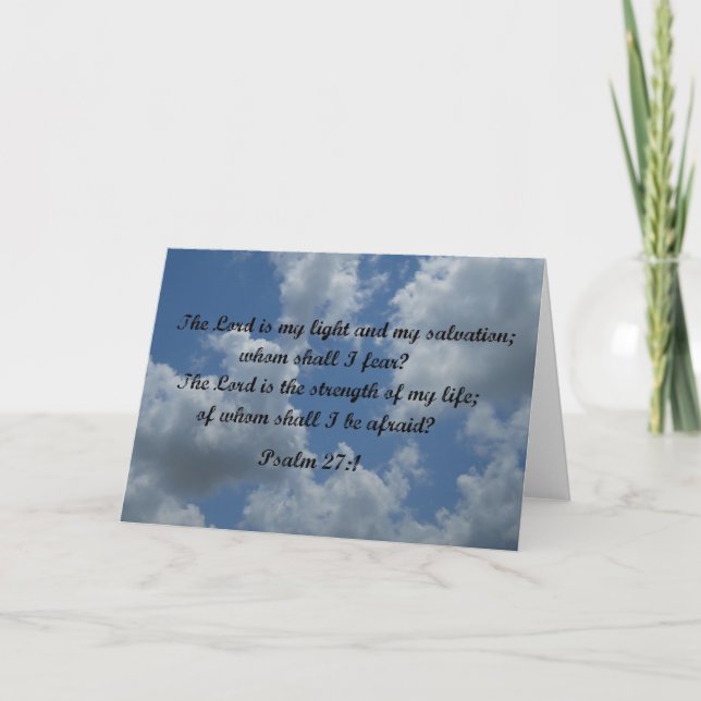Cartão Salmo 27:1 (Frente)