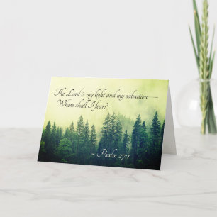 Cartão Salmo 27:1 O Senhor é a minha luz e a minha salvaç