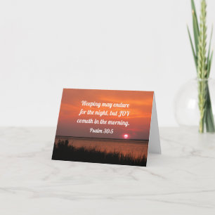 Cartão Salmo 30:5 O choro pode durar a noite toda