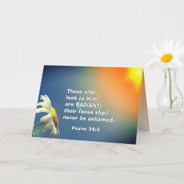 Cartão Salmo 34:5 Os que olham para ele são Bíblias RADIA