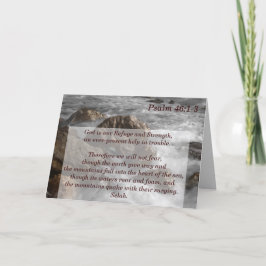 Cartão Salmo 46:1-3 Deus é nosso refúgio e força