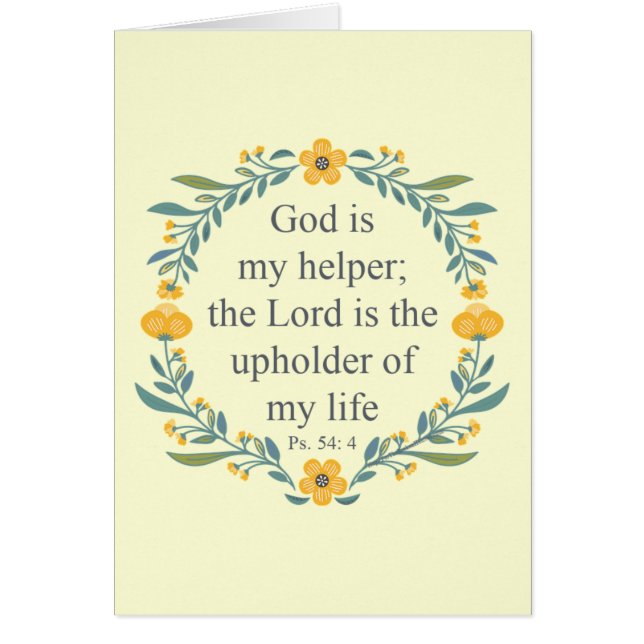 Cartão Salmo 54:4 (Frente)