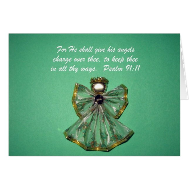 Cartão Salmo 91:11 (Frente Horizontal)