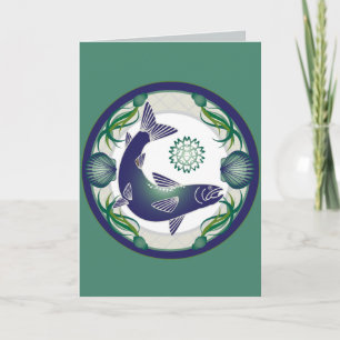 Cartão Salmon greeting card