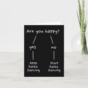 Cartão Salsa Dance Você Está Feliz Dançando Latim Dancer 