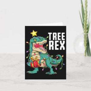 Cartão Salsichas do Dinossauro de Natal Rex Trex Pajamas