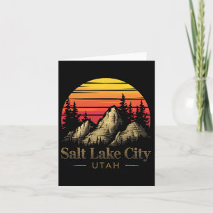 Cartão Salt Lake City Utah Montanha Hiking Souvenir Gift