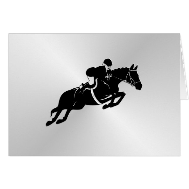 Cartão Saltador Equestre (Frente Horizontal)