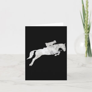 Cartão Saltando Hor Vintage do Cavalo Galopante