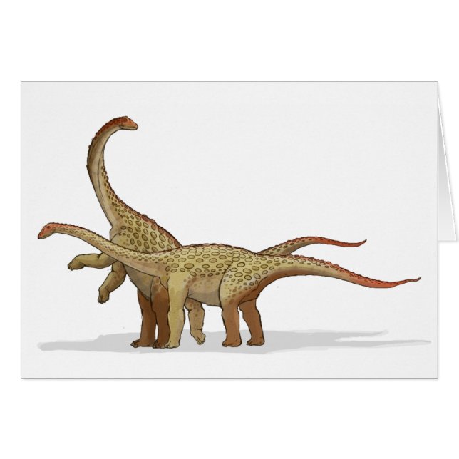 Cartão Saltasaurus - dinossauro cretáceo (Frente Horizontal)