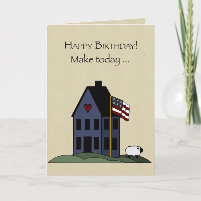 Cartão Saltbox Birthday House (Frente)