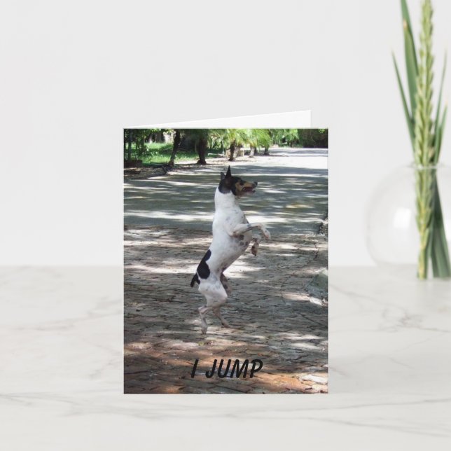 Cartão Salte para a alegria (Frente)