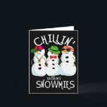 Cartão Salto De Hip Música Natal Snowman Chillin Com O Me<br><div class="desc">Salto De Hip Música Natal Snowman Chillin Com As Minhas Neves</div>