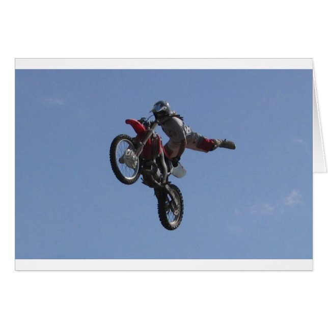 Cartão Salto do motocross (Frente Horizontal)