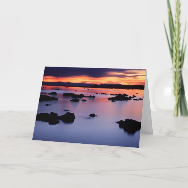 Cartão Salto do Sol no Ponto Negro do Lago Mono (Frente)