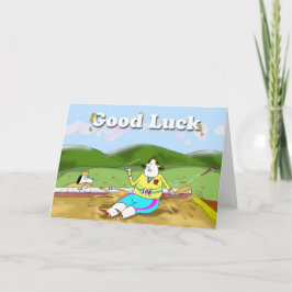 Cartão Salto longo, boa sorte