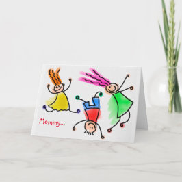Cartão Salto para o Dia de as mães de Joy