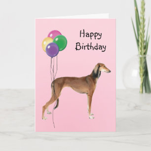 Cartão Saluki, Balões de Aniversário