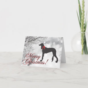 Cartão Saluki Feliz Natal 