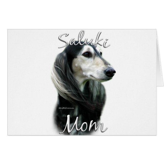Cartão Saluki Mãe 2 (Frente Horizontal)