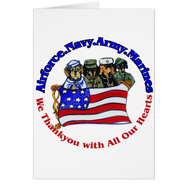 Cartão Salute às Tropas (Frente)