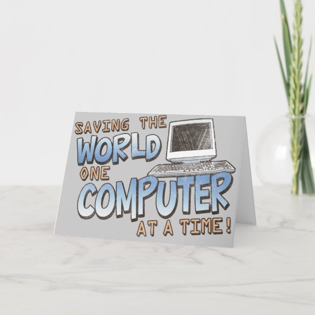 Cartão Salvando o mundo (Frente)