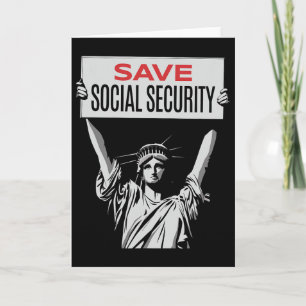 Cartão Salvar a Previdência Social - Estátua da Liberdade